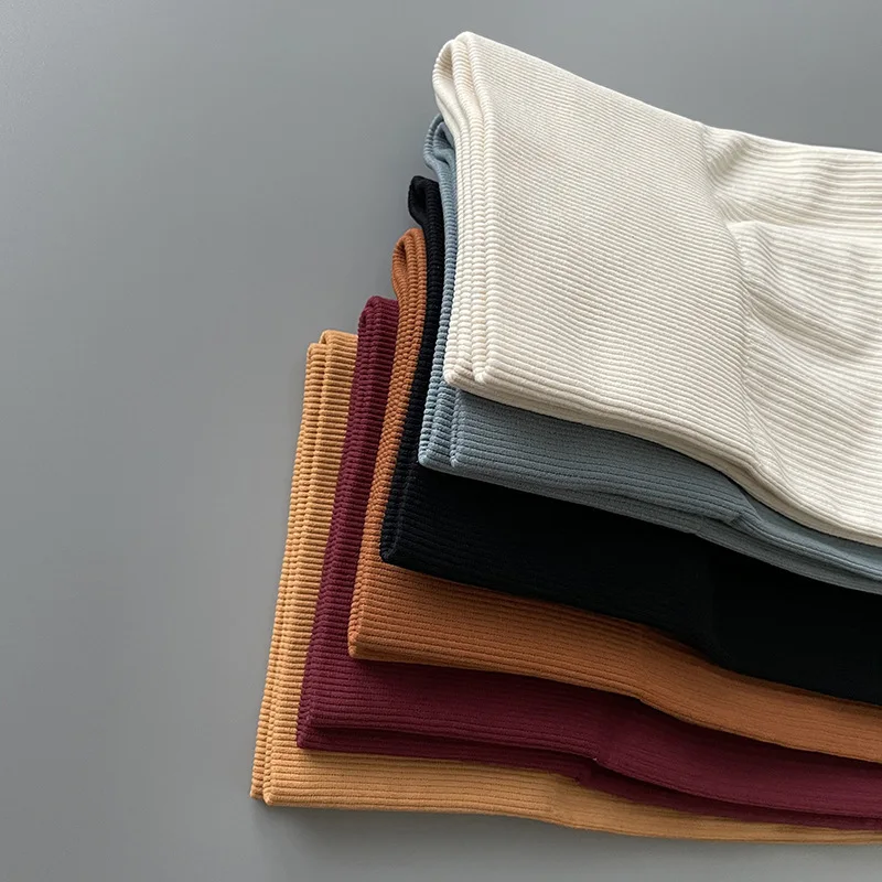 Pantalones de Yoga acanalados para mujer, mallas deportivas de cintura alta para gimnasio, mallas deportivas sin costuras para mujer, mallas de entrenamiento para correr con Control