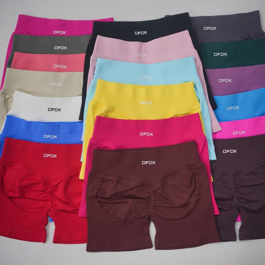DFDK 2026 Nuevos Shorts de Yoga para Mujer con Efecto Push-Up, Cintura Alta, Levanta Glúteos, a Prueba de Sentadillas, para Gimnasio, Entrenamiento, Running y Fitness