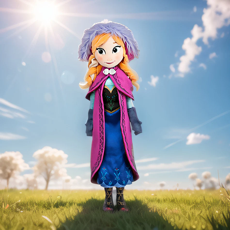 50cm Anime Frozen la princesa de peluche Anna Kawaii muñeca Reina de la nieve princesa Anna Elsa juguetes de peluche suaves regalos para niñas cumpleaños