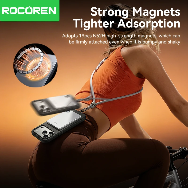 Rocoren, batería externa magnética de 10000 mAh, 5000 mAh, con carga rápida PD de 20 W, pantalla digital, cargador inalámbrico, batería externa portátil para iPhone 18, 17, 16 Pro Max.
