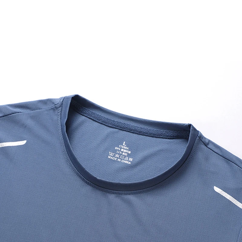 CHRLCK-camisetas de secado rápido para correr para hombre, camisetas transpirables para senderismo y pesca, Camisa corta para deportes al aire libre de elasticidad suave, verano