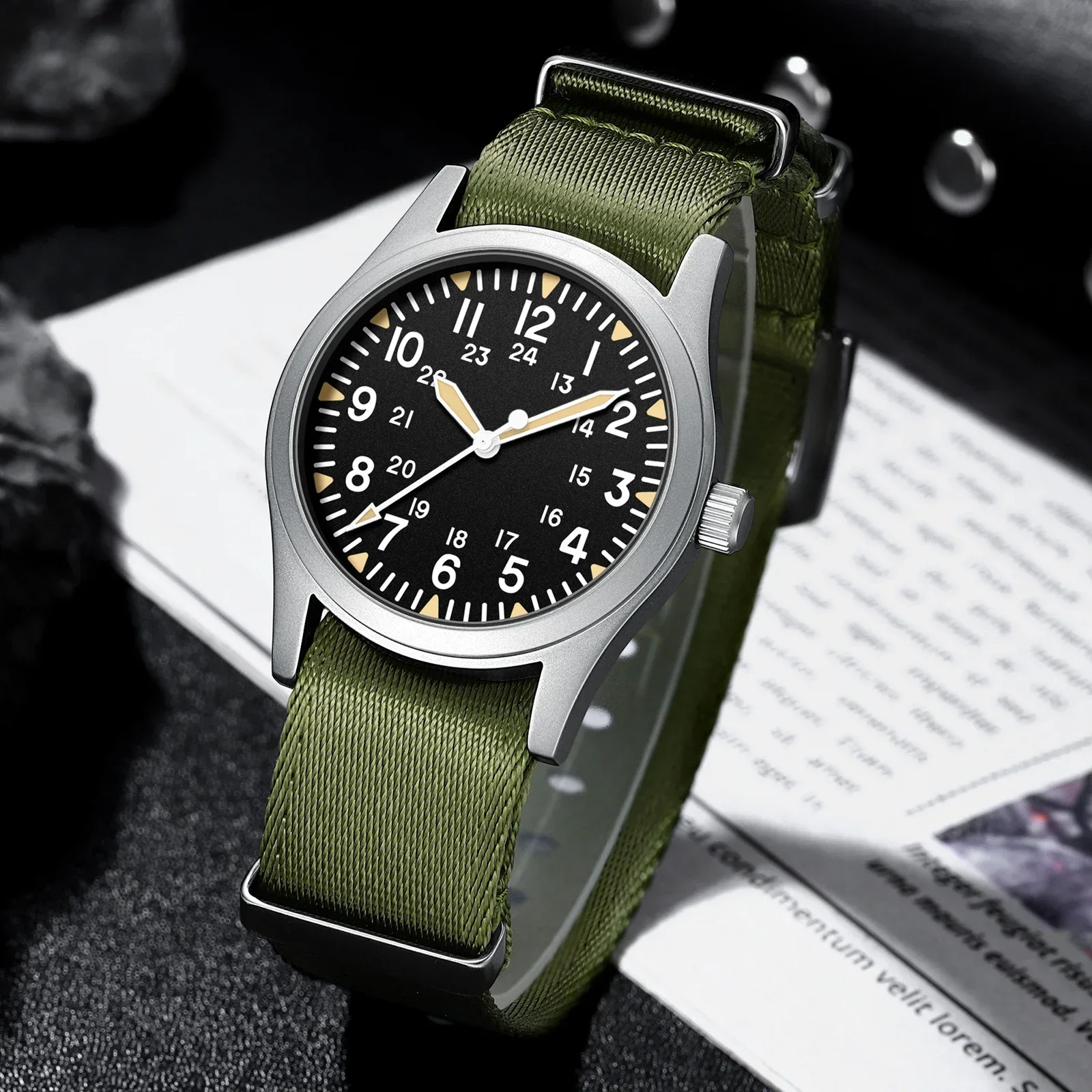 Reloj de Cuarzo MILITREK 9001 Estilo Militar Retro para Hombre, 2026, 10 Bar Resistente al Agua, Zafiro, Acero Inoxidable 360l, Luminoso