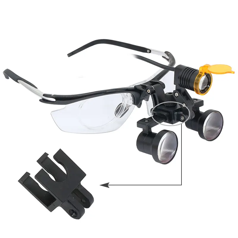 Clip de montaje adaptador para luz de cabeza Dental, piezas reemplazables, conectar con lupas Binocular, lupa útil, accesorios para lámpara de cabeza
