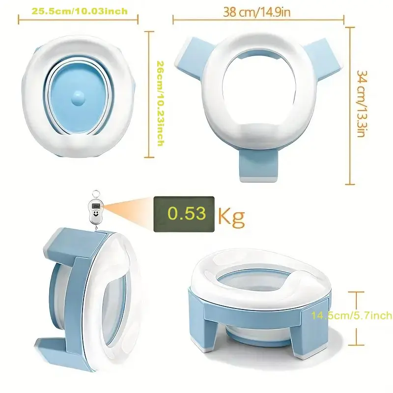 Asiento de Inodoro para Bebés 3 en 1, Plegable, Portátil, con Bolsas, Asiento de Entrenamiento para Ir al Baño, Apto para Niños y Niñas