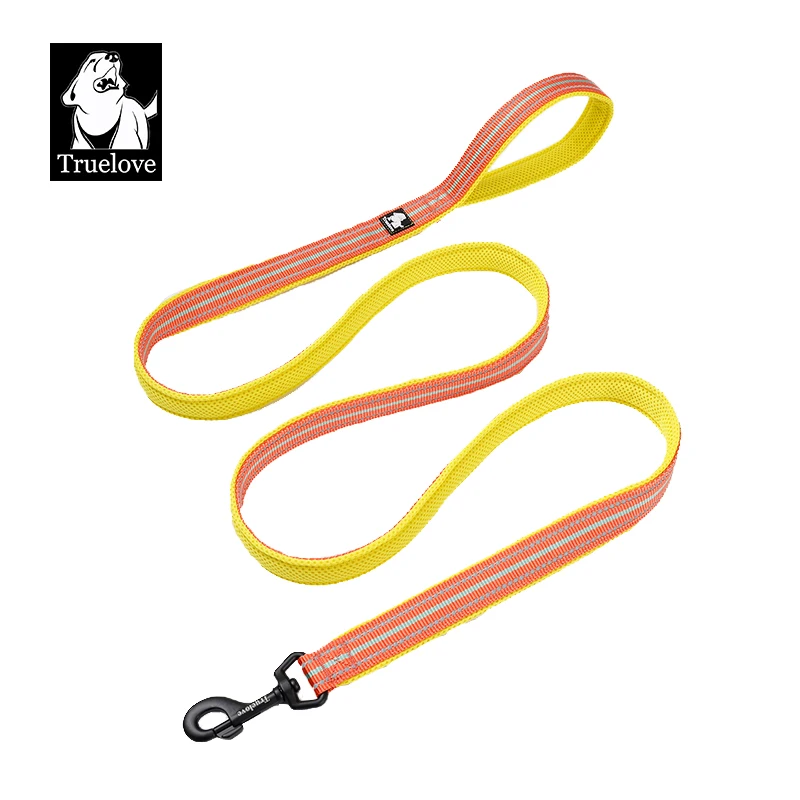 Correa para perro Truelove de nailon de malla suave, doble truco para correr, reflectante, seguro, entrenamiento para caminar, correa de plomo para perros, envío directo TLL2112