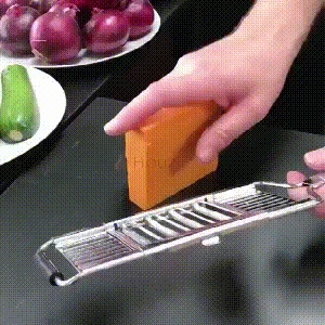 Cortador de verduras 4 en 1 de acero inoxidable, rebanador multiusos, juego de cortadores manuales para frutas, zanahorias y patatas.