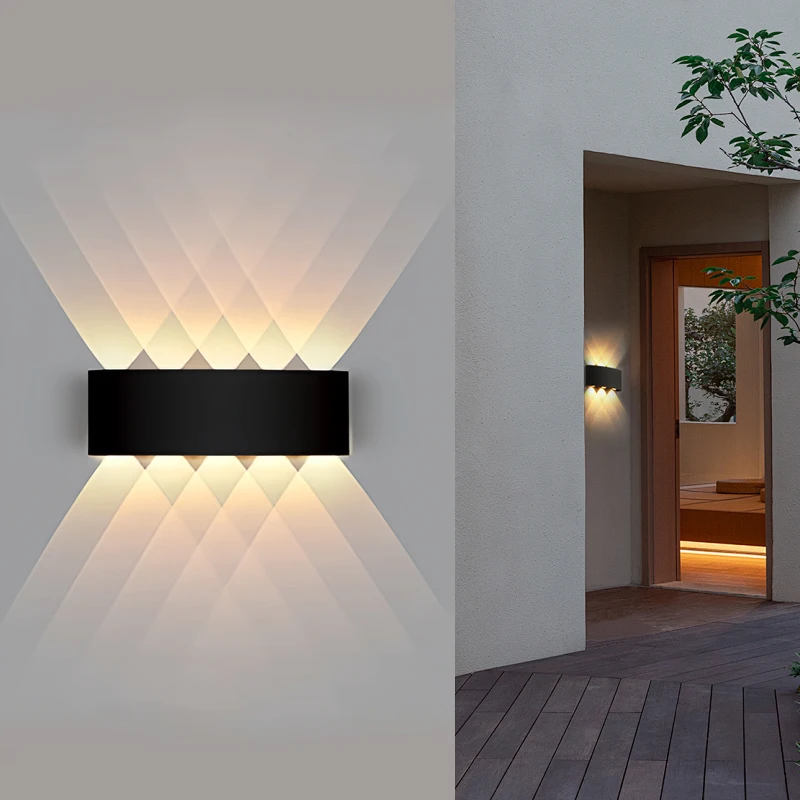 Lámpara de pared LED 4/6/8/10, lámparas de pared para exteriores, iluminación arriba y abajo para decoración de habitaciones interiores, iluminación de jardín, farolas