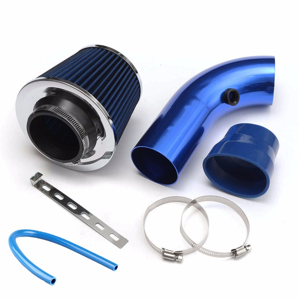 Filtro de aire con cabeza de seta de invierno reacondicionado para coche, 76mm, filtro de tubo de entrada, filtro de aire frío de alto flujo, Kit de tubería de aluminio