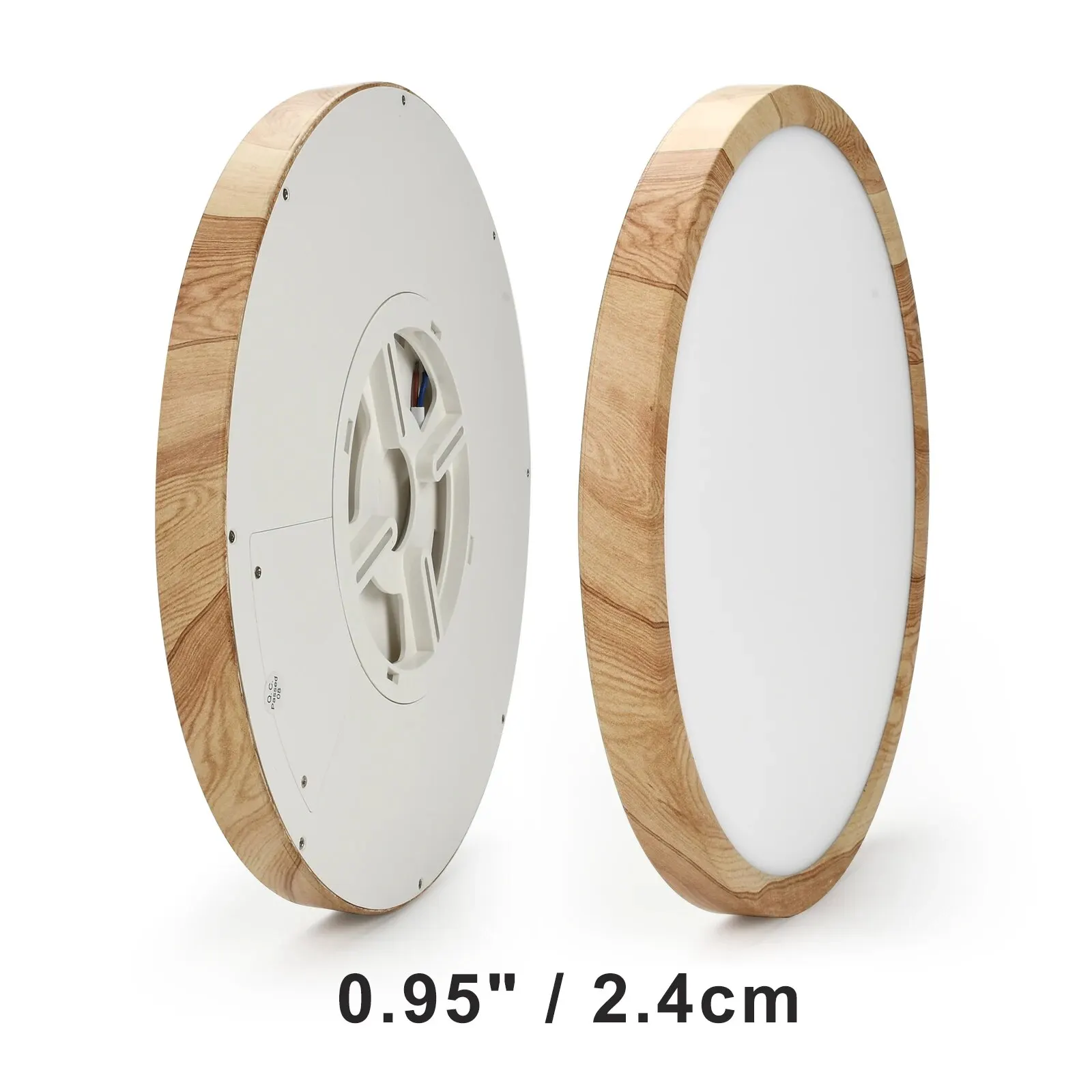 LVL-Luz de techo LED 3 en 1, grano de madera y blanco, colores de iluminación, iluminación para el hogar, cocina, dormitorio, baño, lámpara de techo empotrada redonda