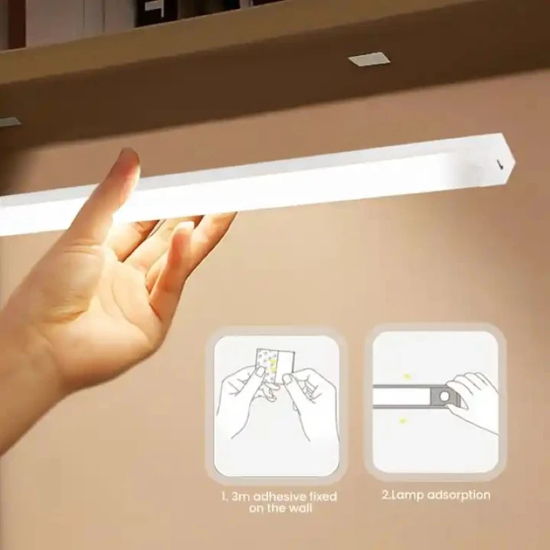 Luces LED nocturnas inalámbricas, luces con Sensor de movimiento, armario, cocina, luces nocturnas, Detector de dormitorio, armario de luz, escalera, retroiluminado