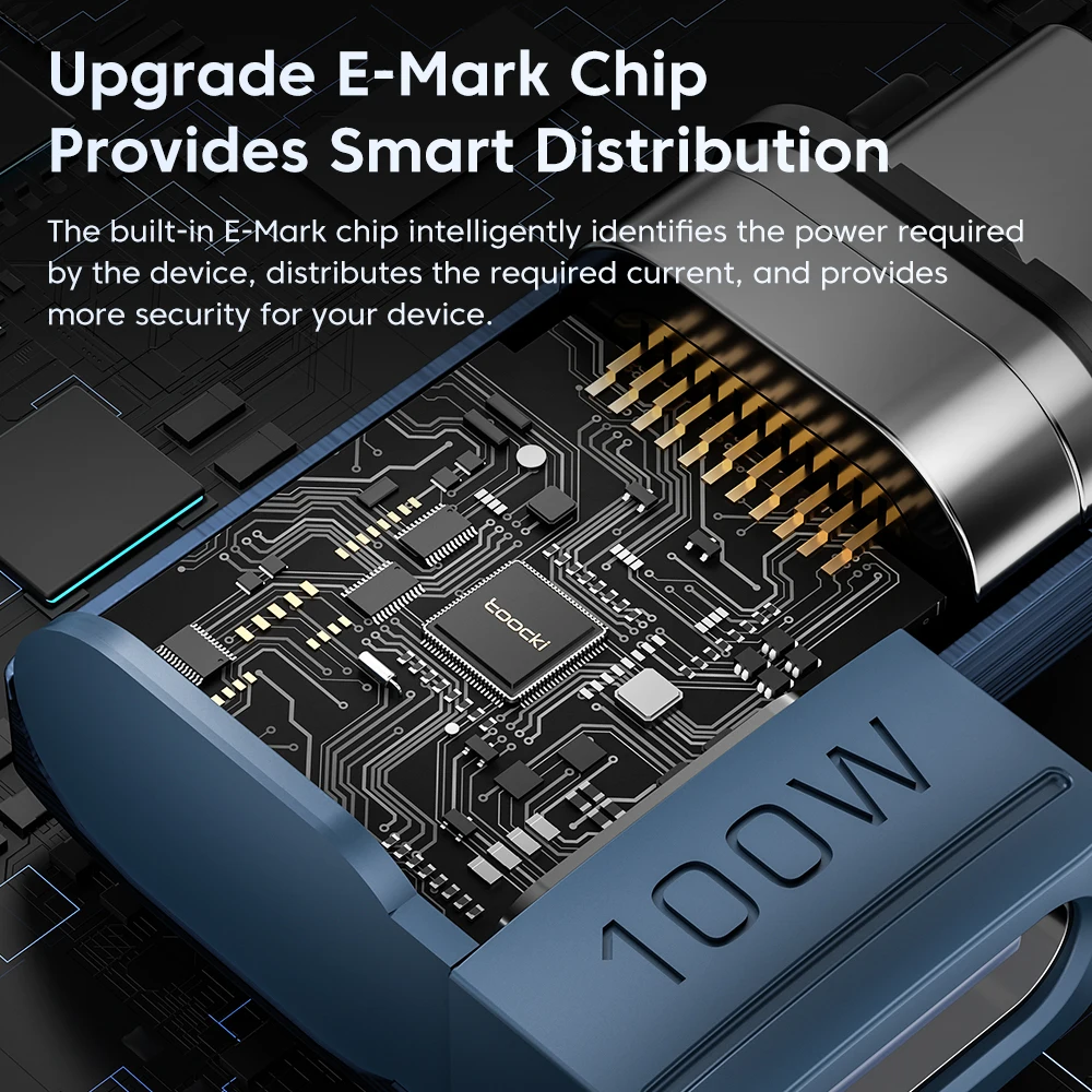 Toocki-adaptador magnético USB C de 100W a tipo C para Xiaomi, Huawei, pantalla LED, conector OTG, convertidor hembra USB C para Oneplus LG