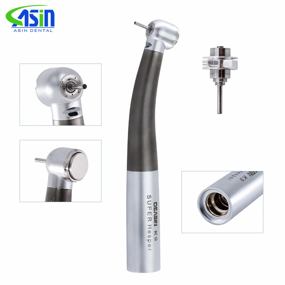 Pieza de mano Dental de aleación de titanio, cabezal de torsión de fibra óptica, turbina de aire, rodamiento de cerámica para KaVo 2/4/6, Conector de orificio, herramienta de dentista