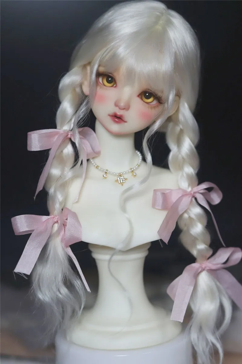 Muñeca Reborn de alta calidad, Mohair puro, Natural, negro/blanco, 11 colores, muñeca enraizada a mano, Mohair para muñeca Reborn DIY, muñeca BJD