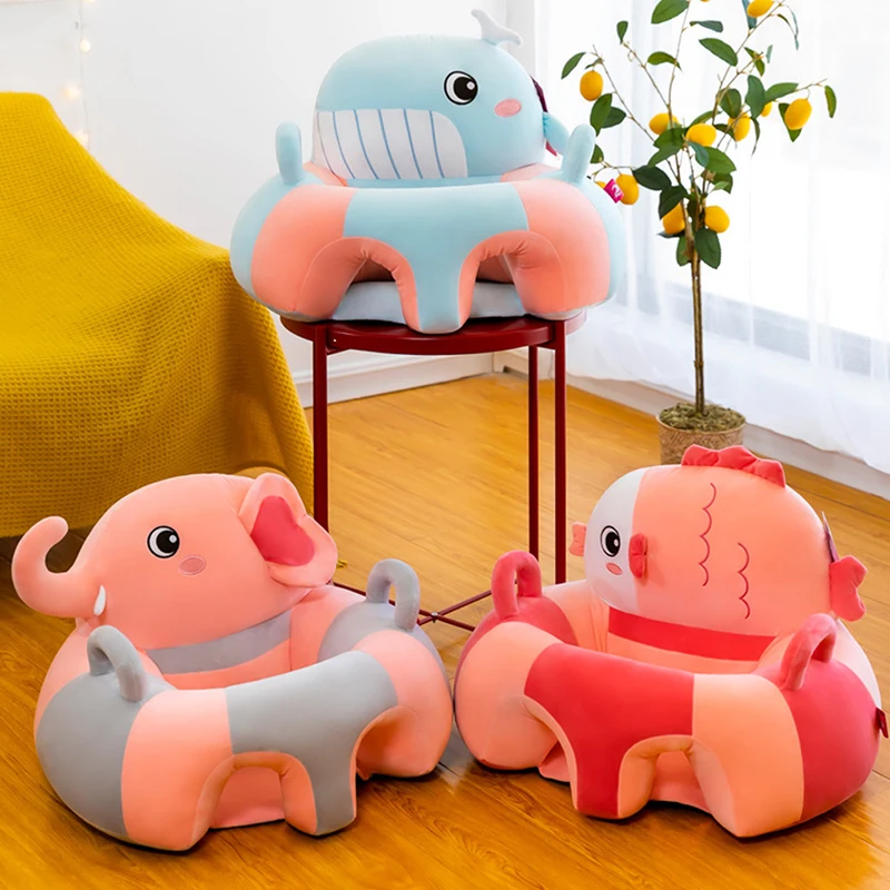Asiento de apoyo para bebé, cojín de silla suave para sentarse, almohada de felpa, cojín de sofá de Animal de juguete bonito, regalos para niños y bebés, 1 piezas