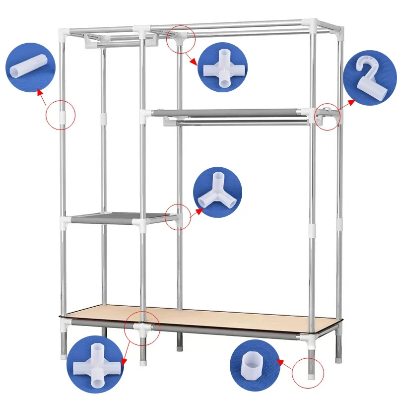 Conector de soporte para plantas de 9,8mm de diámetro interior, adaptador de tubo de junta en T de cuatro vías, accesorios para armario, estante DIY, decoraciones para patio y jardín, 2-30 Uds.