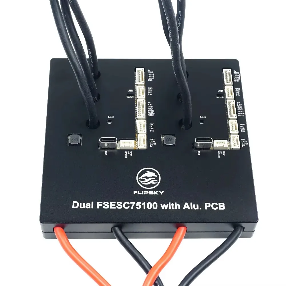 BoMsFlipsky Dual 75100 con PCB de aluminio basado en VESC para controlador de velocidad de patineta eléctrica/scooter/bicicleta eléctrica