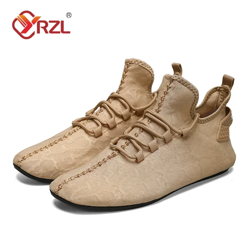 YRZL, mocasines de malla para hombre, mocasines para conducir, zapatos planos de alta calidad para caminar, mocasines informales antideslizantes transpirables, zapatos de verano para hombre