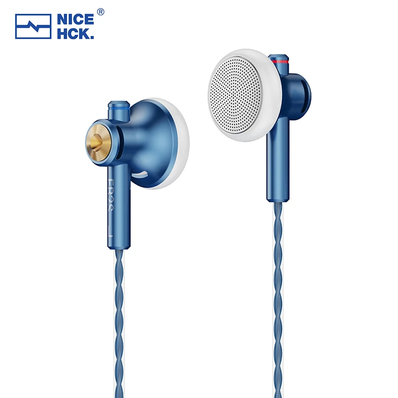 NICEHCK EB2S PRO 3,5/4,4mm enchufe micrófono auricular de cabeza plana HIFI auricular con cable 15,4mm diafragma LCP música dinámica auriculares Vocal