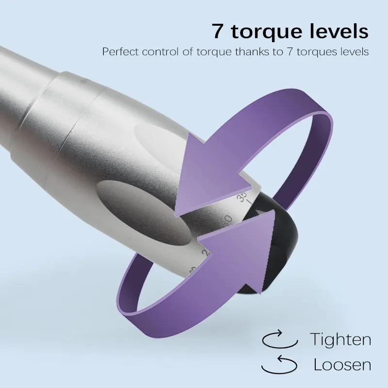 JUMTOP Llave dinamométrica universal para implante dental con 12 conductores, cabezal de pestillo para odontología, pieza de mano de 5 a 35 N.cm