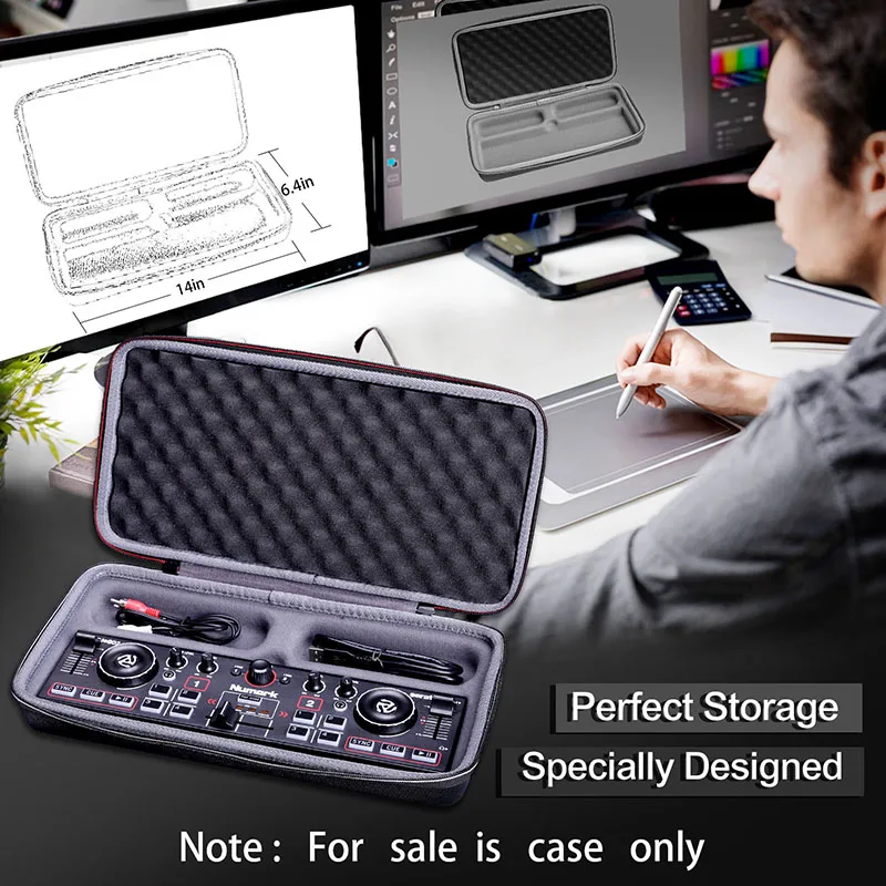 XANAD-estuche rígido de EVA para Numark DJ2GO2, bolsa de almacenamiento para controlador de DJ táctil, protección para controlador de DJ