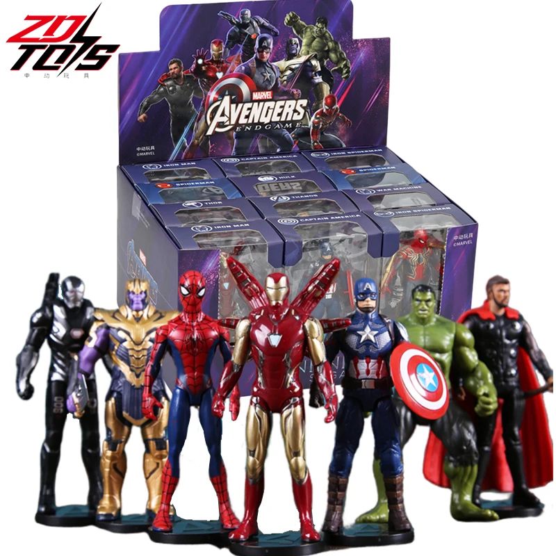 ZD Original vengadores Iron Man Spider Man verde GOBLIN VENOM 2099 Thor Capitán América Thanos Hulk máquina de guerra figuras de acción de juguete