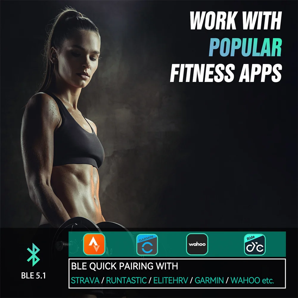 CYCPLUS Sensor de ritmo cardíaco brazalete cinturón de muñeca Bluetooth ANT + Monitor de Fitness para Garmin Wahoo GPS bicicleta ordenador