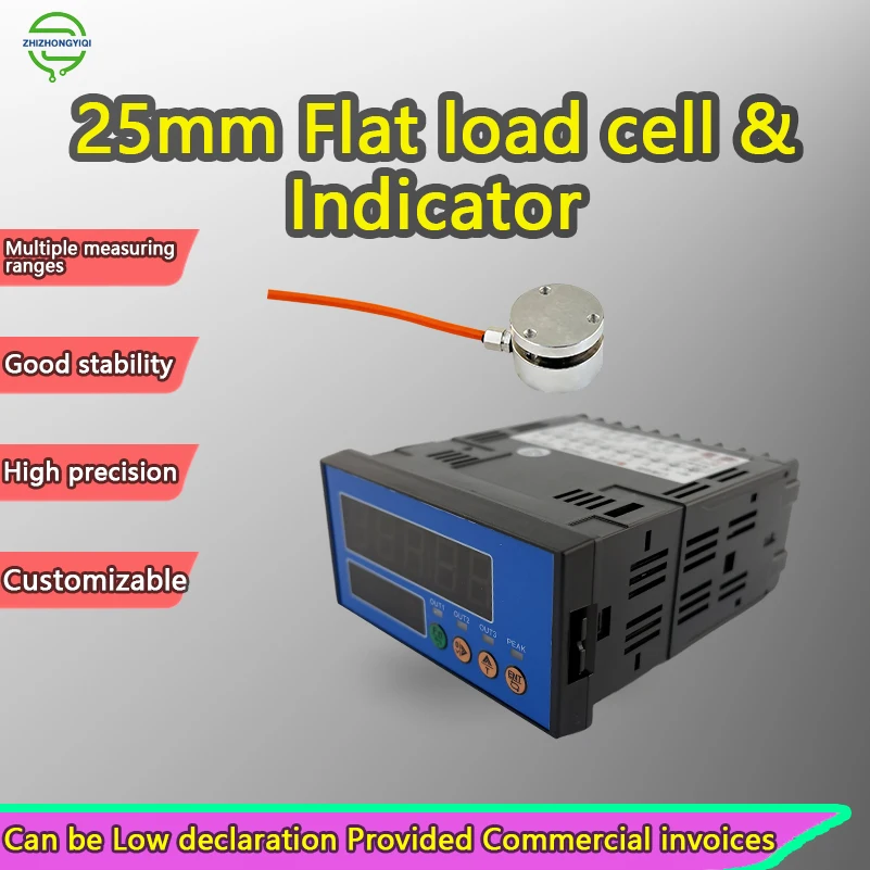 Sensor de celda de carga Pantalla indicadora de 25 mm y 12 V 24 V 110 V 220 V con versión completa RS485 analógica básica para tecnología científica educativa