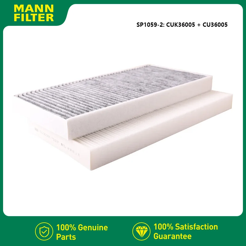 MANNFILTER-filtro de cabina de SP1059-2, compatible con Volkswagen ID.3X ID.4X ID.6X 2020- Audi Q4 e-tron Skoda Enyaq, 2 piezas, 1EA819669 1ED819653