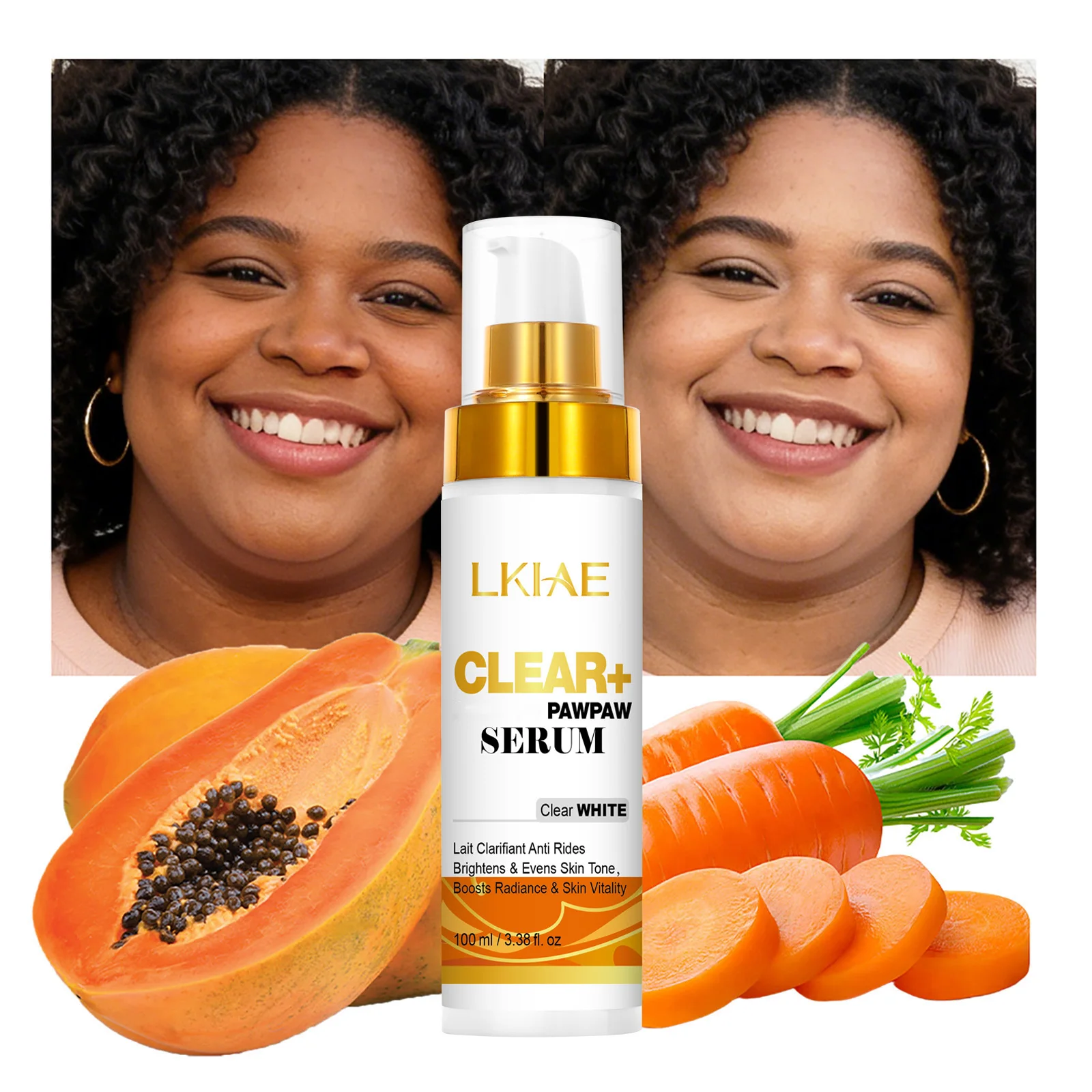 Crema Correctora de Manchas Oscuras AILKE PLUS, Crema Facial Orgánica para Corrección de Manchas Oscuras, Elimina Manchas, Manchas de la Edad, Manchas Solares