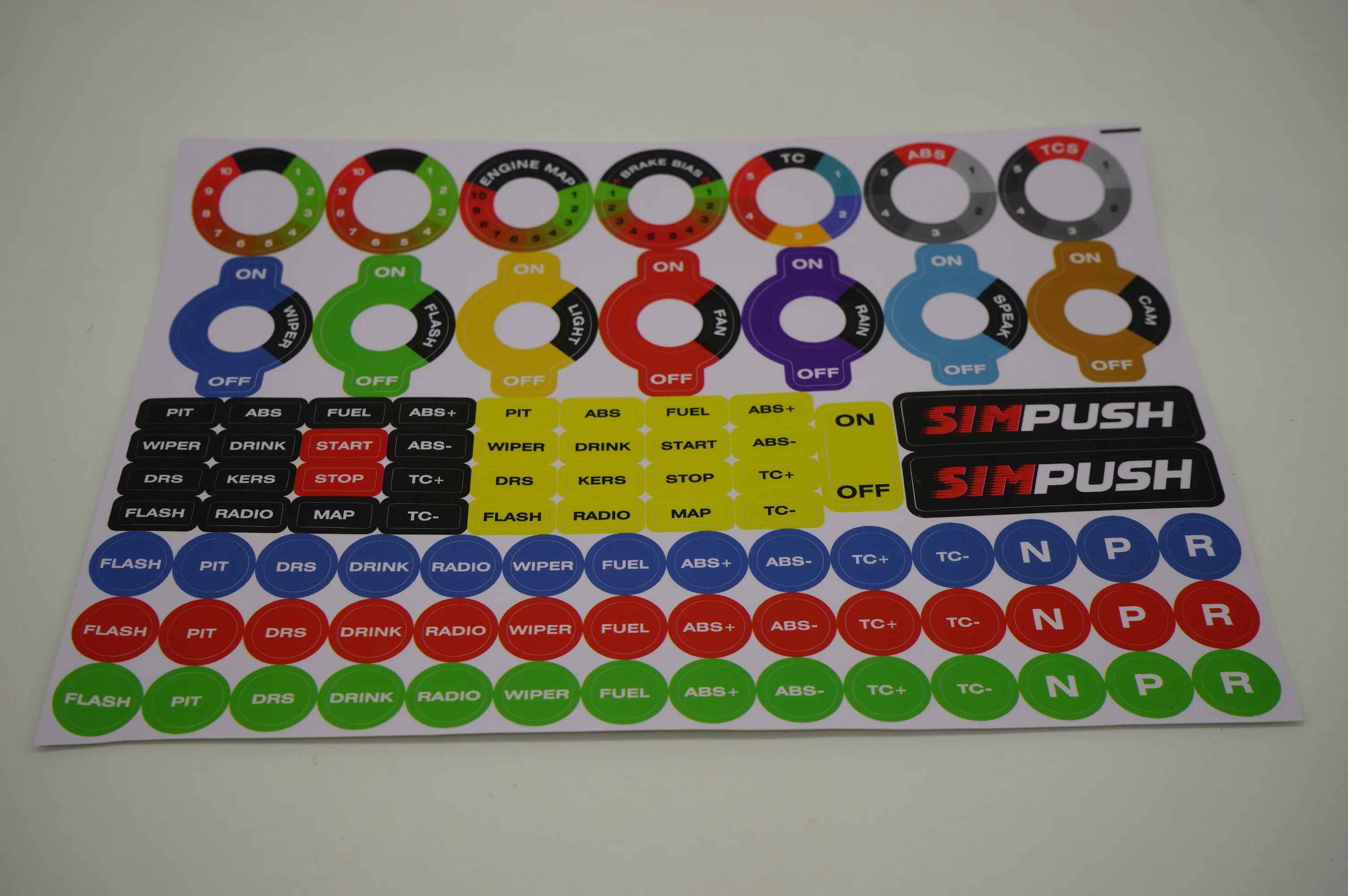 Caja de Botones SIMPUSH para Simulación de Carreras SIMAGIC FANATEC THRUSTMASTER SIMUCUBE