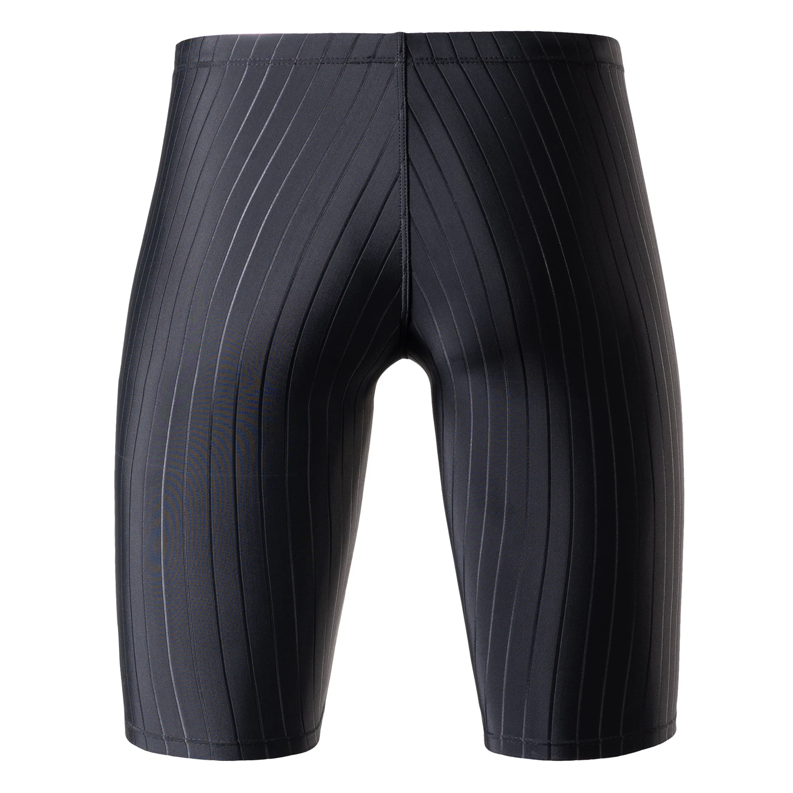 MY KILOMETRE Bañador de natación para hombre, bañador de talla grande 4XL, bañador de entrenamiento atlético para natación, bañador sólido negro de resistencia para hombre