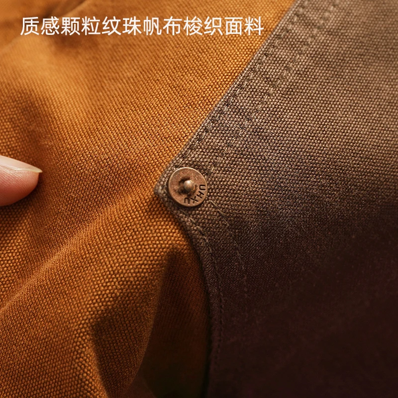 Pantalones Cargo de retales para hombre, pantalón informal, holgado, con múltiples bolsillos, estilo Retro americano, otoño e invierno, 2024