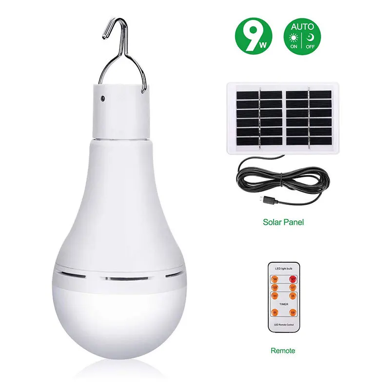 Luz Solar impermeable con carga USB, lámpara colgante de emergencia alimentada por luz Solar, luces para tienda de campaña al aire libre, luz de emergencia