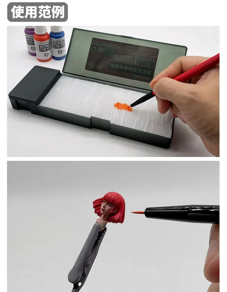 Juego de pintura a base de agua, paleta húmeda de pintura a mano, herramienta para colorear, caja hidratante tonificadora de pigmentos para herramientas, Hobby DIY