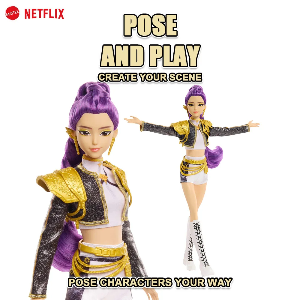 Muñeca Original KPop Demon Hunters HUNTR/X Golden Singing de 11.5 Pulgadas, Muñeca de Moda Rumi Mira Zoey, Figura Musical, Juguete para Niñas, Regalo para Fans