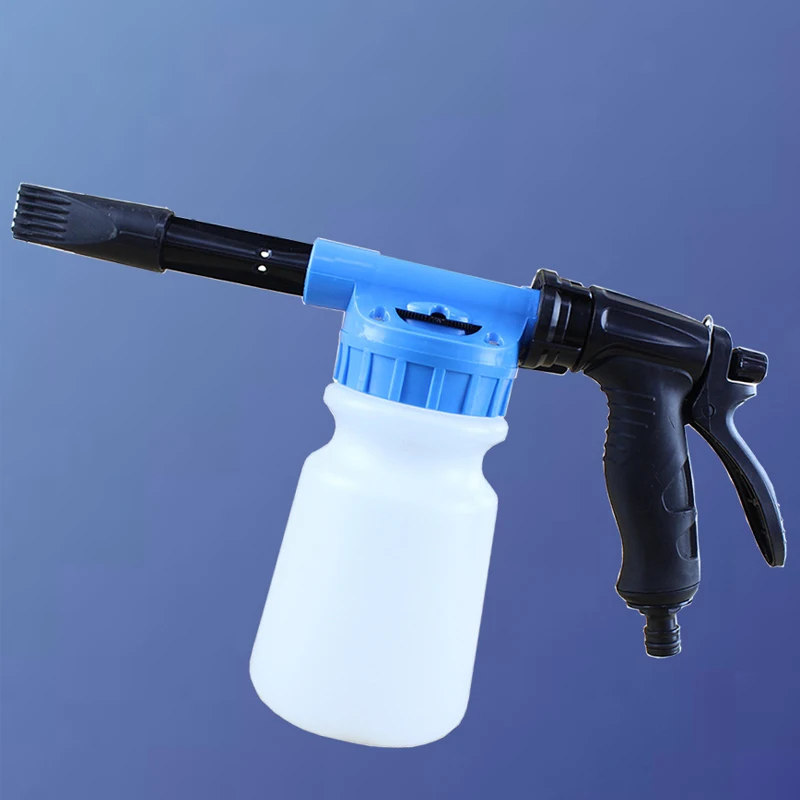 Boquilla de espuma para lavadora de coche ajustable, 1L, pistola de espuma para lavado de coches, olla de espuma de limpieza, lanza, jabón de agua, pulverizador de champú, pistola de espuma en aerosol