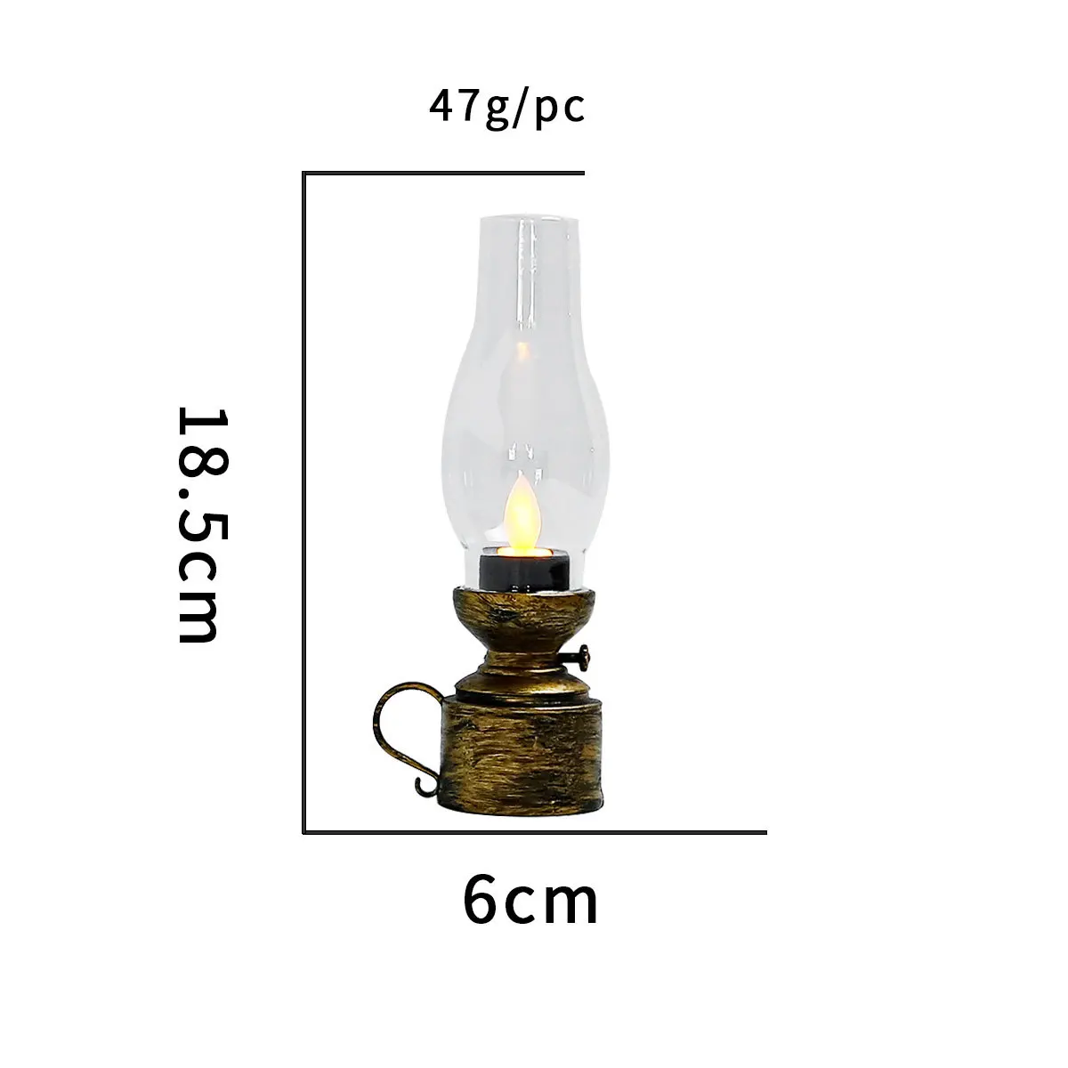Linterna Vintage de diseño Retro, lámpara LED de aceite colgante con pilas, decorativa para el hogar, vacaciones, regalos de Navidad, decoración del hogar