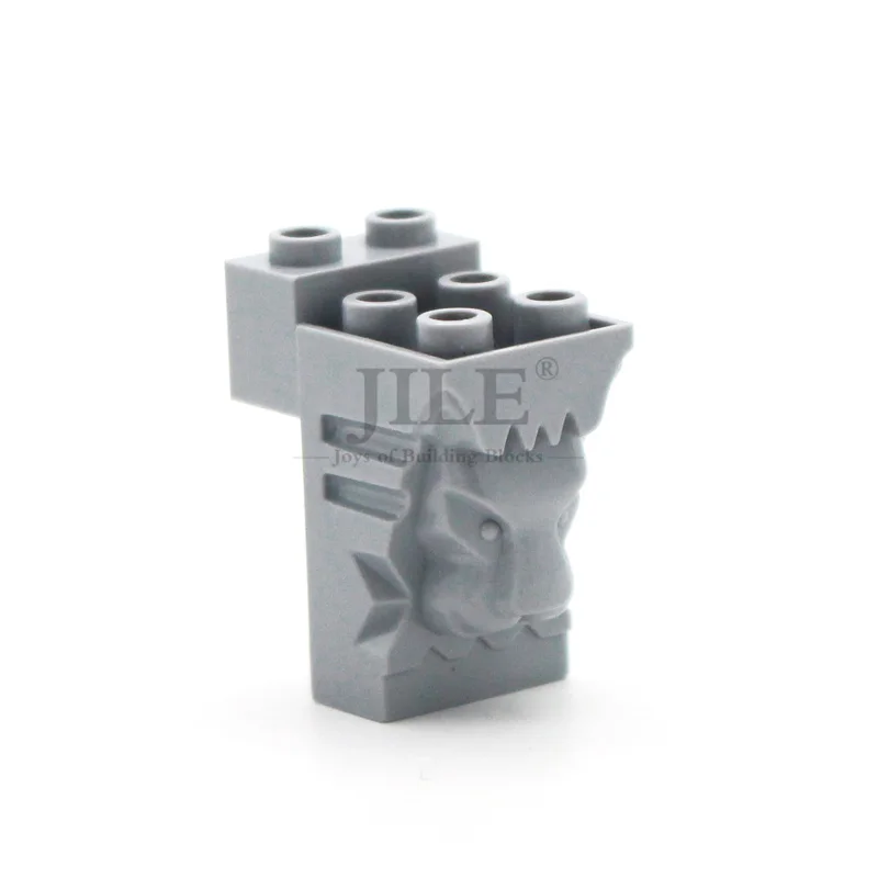 10 Uds. MOC 30274 bloques de construcción 2x3x3 cabeza de león ciudad pared vista de la calle decoración Compatible con juguetes de marcas para niños