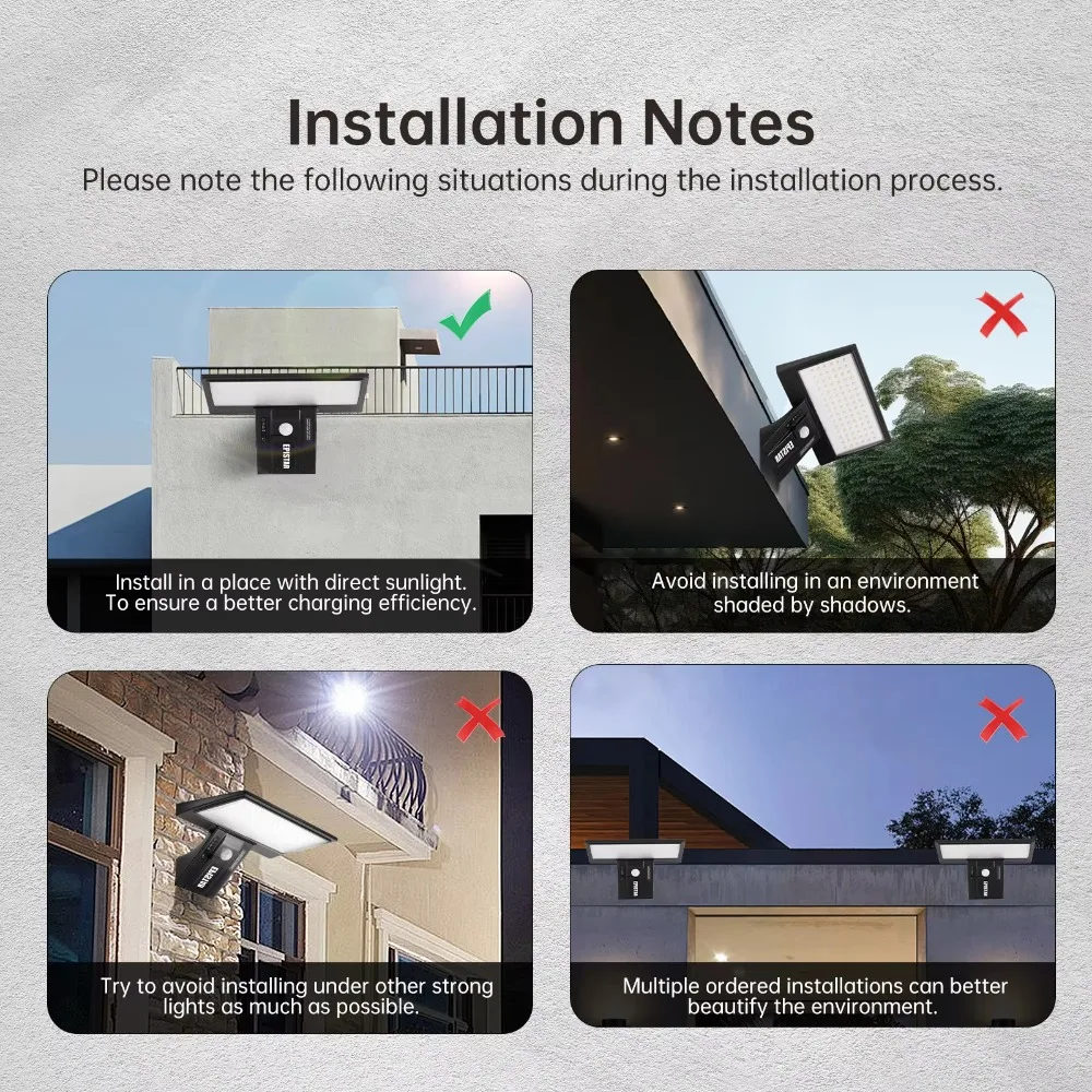 90LED Luces solares al aire libre Sensor de movimiento Luz de inundación de seguridad impermeable 3 colores 4 modos para jardín patio