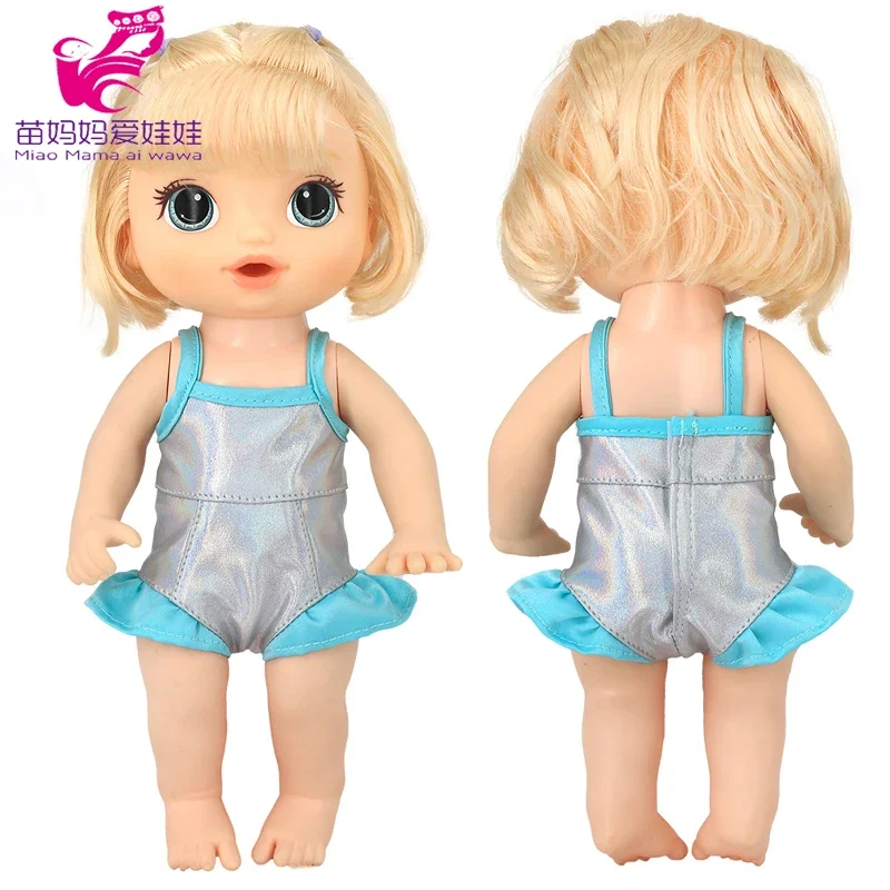 Ropa de muñeca de silicona de goma de 30 Cm, vestido de flores para muñeca bebé de 12 ", traje de baño para niños y niñas, regalo de Navidad