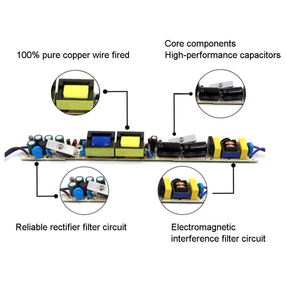 Transformador de iluminación ultrafino DC 12V 24V fuente de alimentación LED 6W 15W 20W 30W 40W 50W 60W controlador 110V 220V 230V Fr luces de tira LED