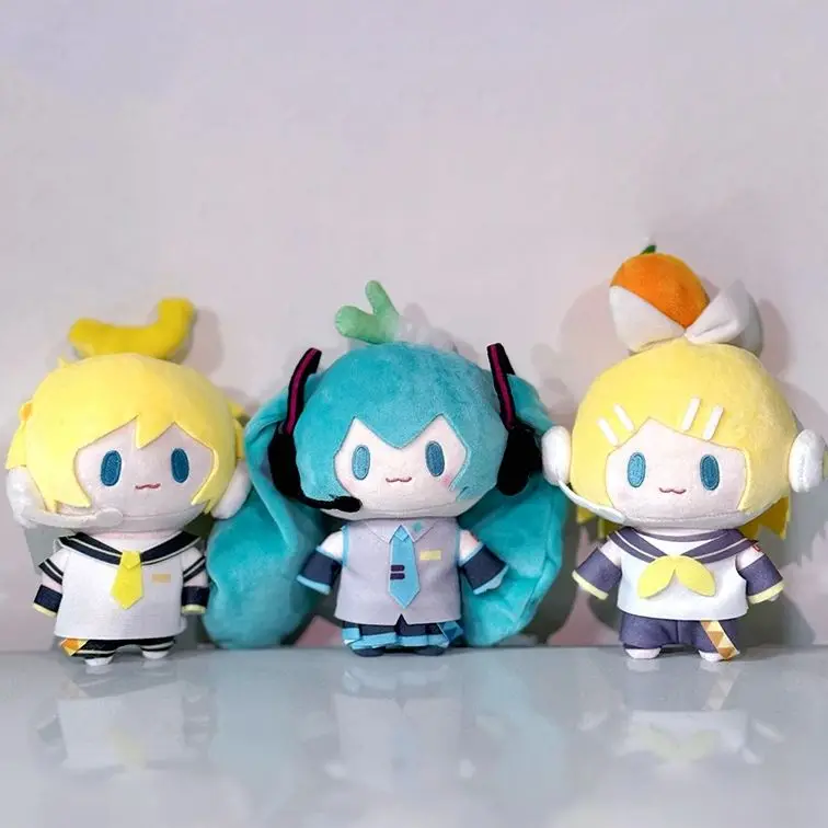 Hatsune Miku muñeco de juguete de peluche Kagamine Len Rin mochila llavero lindo muñecos de peluche colección modelo ornamento juguete niñas regalo