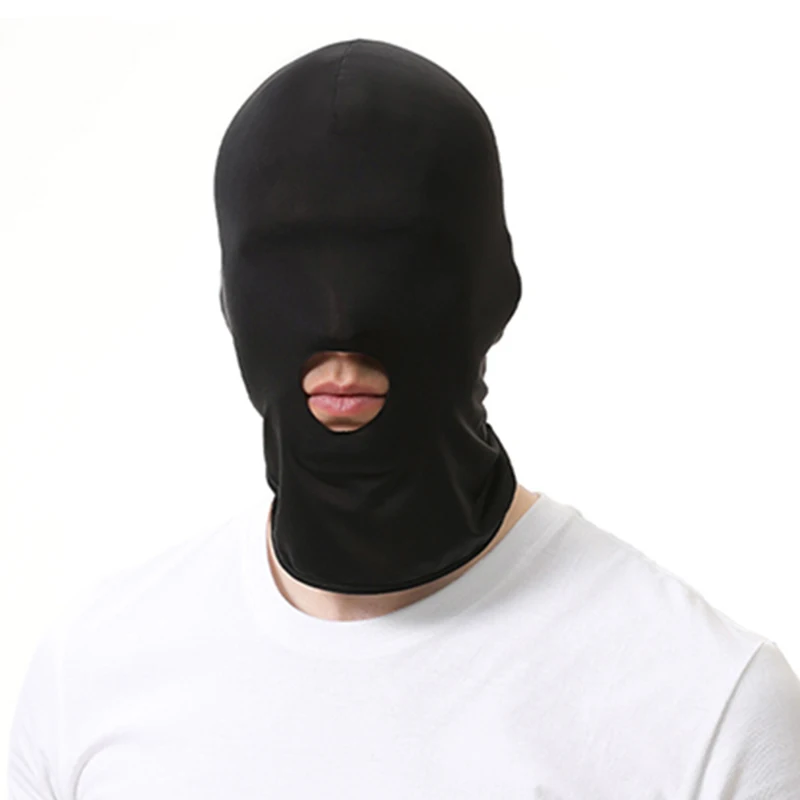 Máscara Balaclava de un solo orificio ultrafina, cubrecabezas de seda helada para cosplay, fiestas y Halloween, con cubierta para cabeza y ojos.