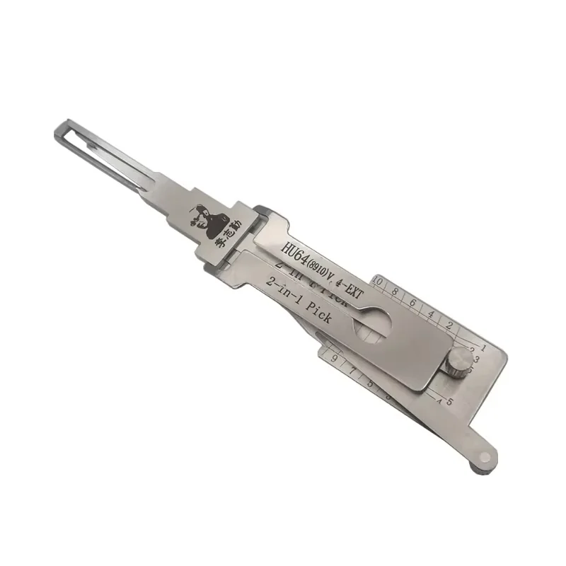 LISHI HU64 (8910) V.4 EXT 2 en 1 Decodificador de Cerraduras y Herramienta de Apertura de Puertas de Coche con Encendido para Cerrajeros, Herramienta de Apertura Automática con Fresado Lateral