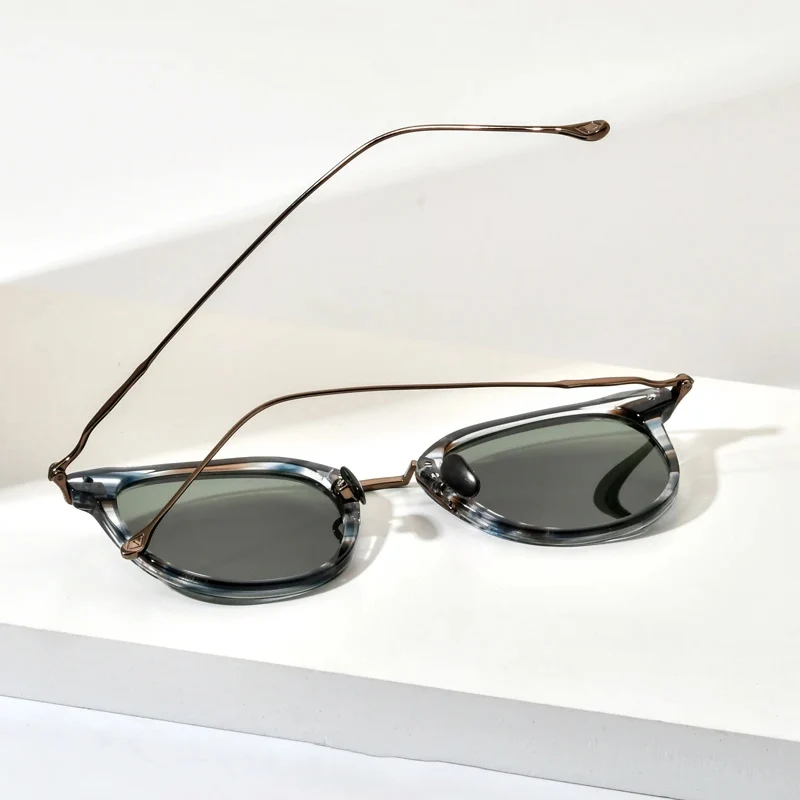Gafas de sol polarizadas de titanio y acetato FONEX, gafas de sol cuadradas Retro Vintage de diseño de marca para hombre, gafas de sol japonesas 85648
