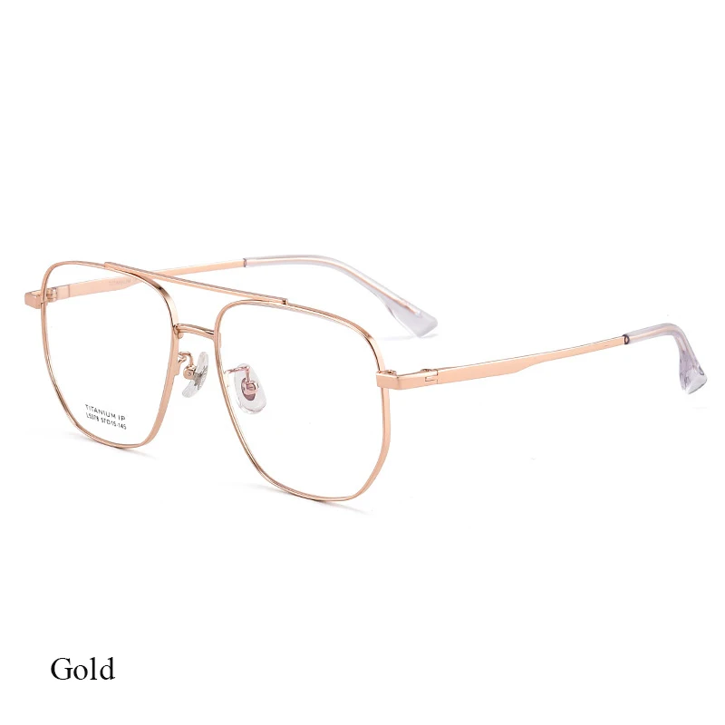 BCLEAR Desgin-gafas clásicas de titanio puro para hombre, montura óptica de doble puente, monturas ultraligeras de lujo, gafas para miopía