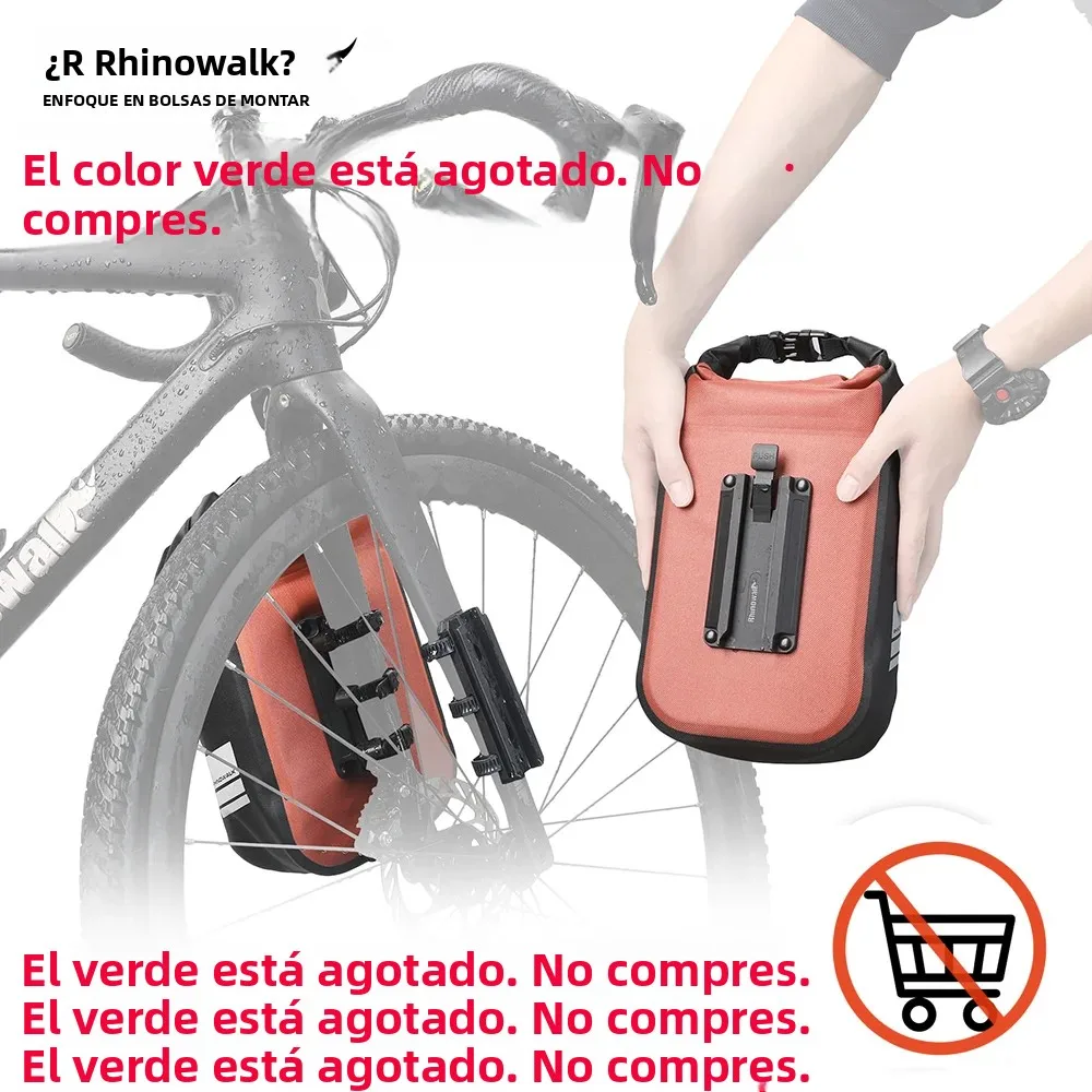 Rhinowalk, 2 uds., bolsa para horquilla de bicicleta, liberación rápida, impermeable, 4L, 6L, paquete frontal de bicicleta, bolsa para vehículo Scooter Eléctrico