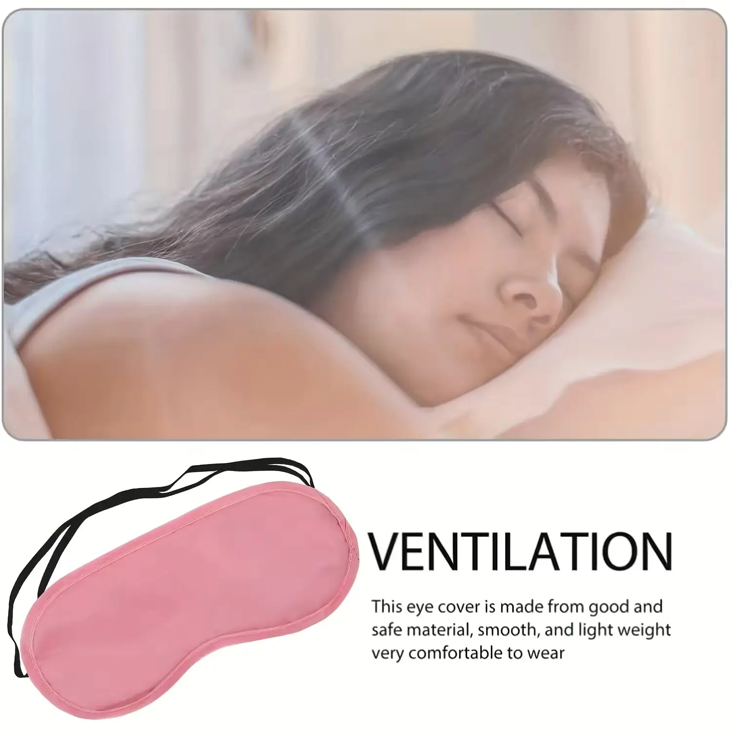 Paquete de 20 Antifaces de Seda Rosa y Negra con Correas Elásticas Ajustables, Cómodos para Mujeres y Hombres, para Viajes y Relajación