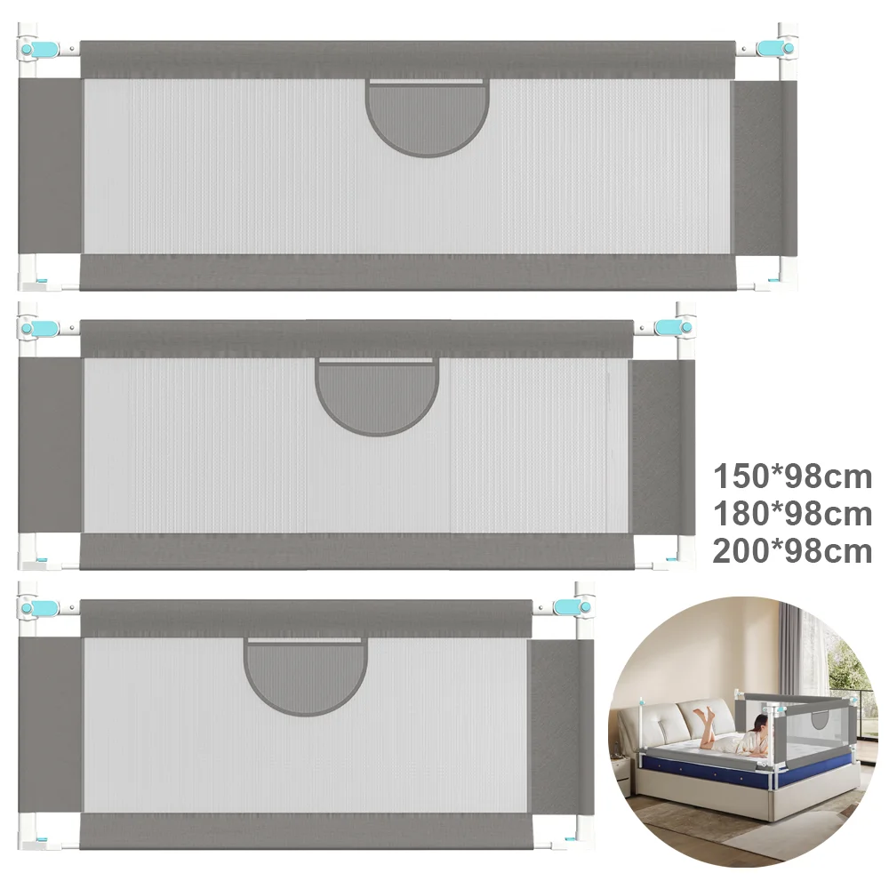 Barandilla de Seguridad para Cama de Bebé, Barandilla Anticaídas para Niños, Barrera Protectora para Cama de Niño, Protectores Ajustables para Cuna