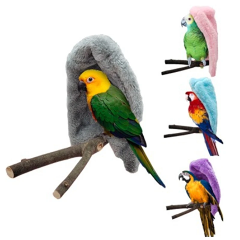 Manta cálida de invierno para pájaros, nido de esquina para loros, carpa colgante para animales pequeños, decoración de jaula para periquitos, cacatúas